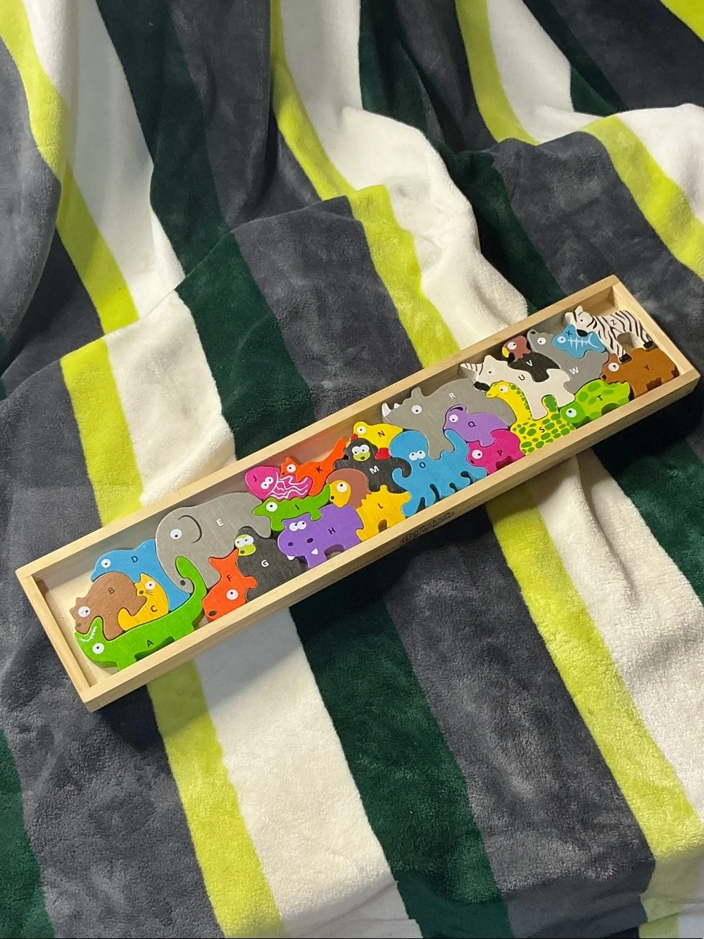 Multicolor Wooden Animal Stacking Puzzle - Kids Learning Toy